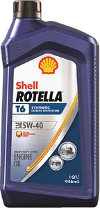 Shell Oil - Rotella T6 5w40 Ck-4 Qt @6 - 550049479