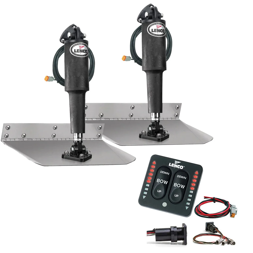Lenco Marine 9" x 12" Standard Trim Tab Kit w/LED Integrated Switch Kit 12V