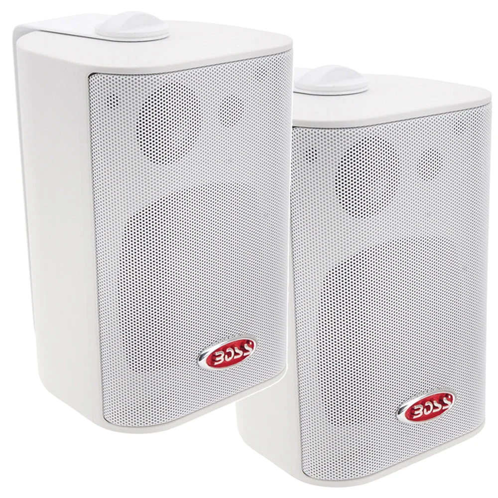 Boss Audio 4" MR4.3W Box Speakers - White - 200W – Marine Boat Replacement Part
