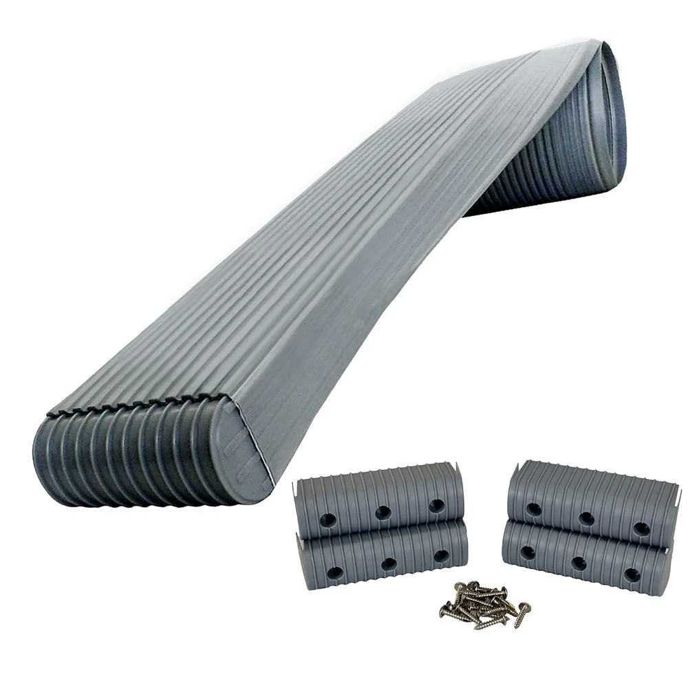 Caliber BunkWrap Kit - Grey 24' x 2" x 6" Roll + 4 Caps + HRDW Roll + 4 Endcaps & Stainless Steel Hardw – Marine Boat Replacement Part