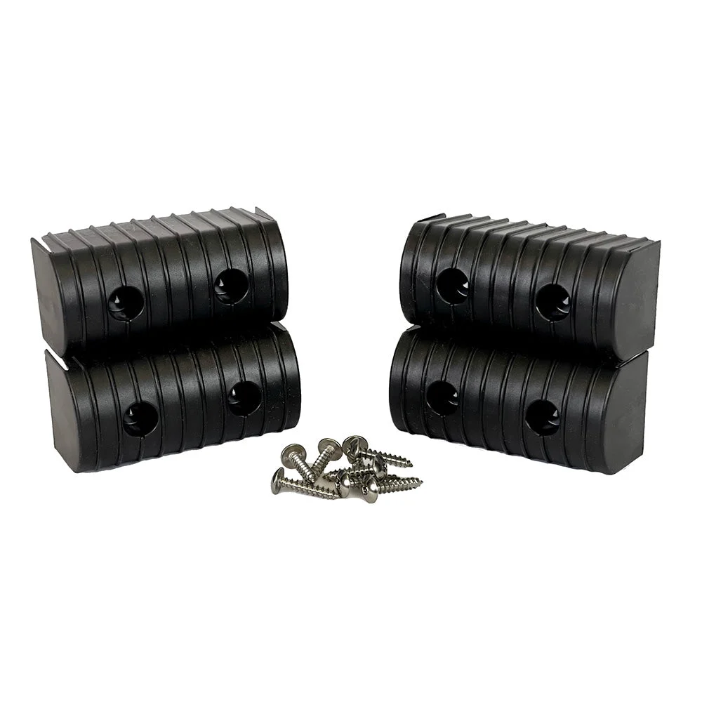 Caliber BunkWrap End Cap 2x4" Black Accessory Kit w/Stainless Steel Hardware *4-Pack – Marine Boat Replacement Part