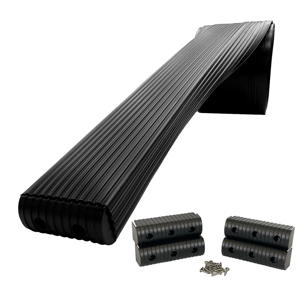Caliber BunkWrap Kit - Black 16' x 2" x 6" Roll + 4 Caps + HRDW Roll + 4 Endcaps & Stainless Steel Hard – Marine Boat Replacement Part