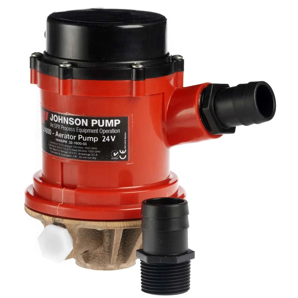 Johnson Pump Pro Series 1600GPH Tournament Livewell/Baitwell Pump - 24V – Boat Pump & Plumbing Part