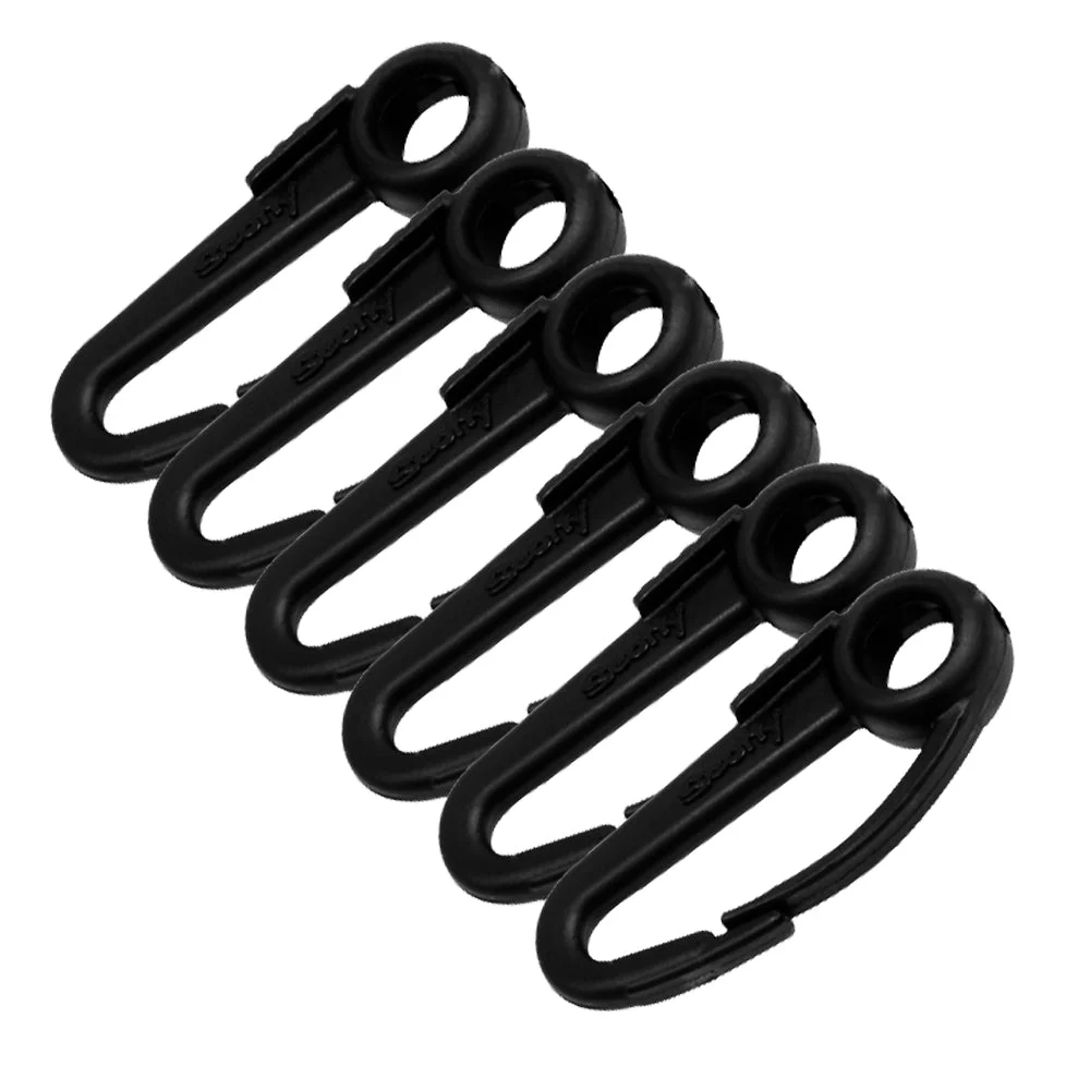 Scotty Nylon Snap Hook Black 6-Pack – Marine Boat Replacement Part