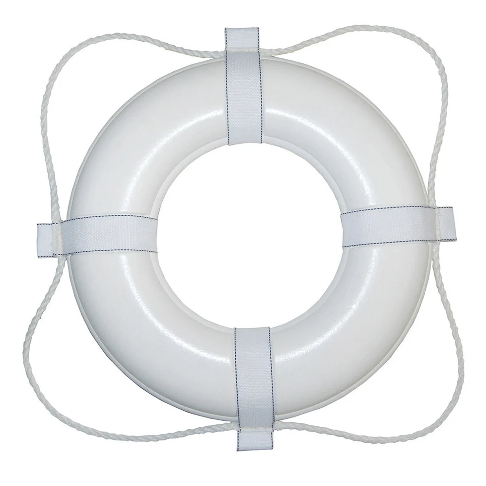 Taylor Made Foam Ring Buoy - 20" - White w/White Grab Line – Marine Boat Replacement Part