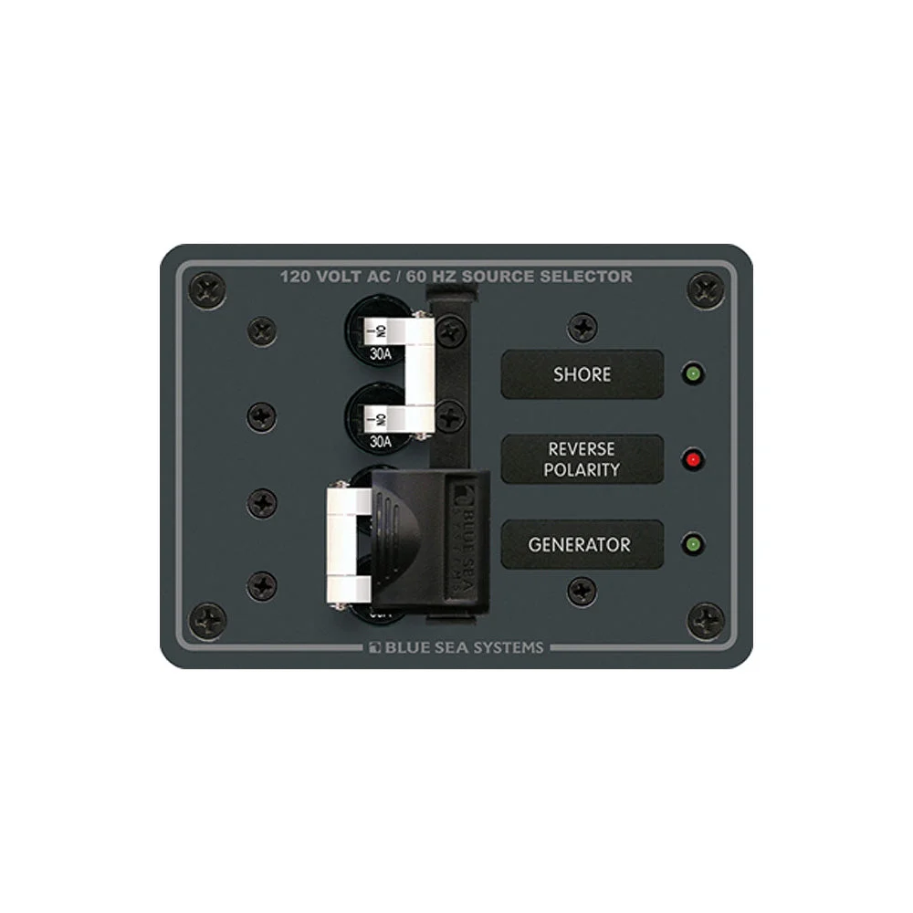 Blue Sea Systems 8032 AC Toggle Source Selector 120V AC - 30AMP - White Switches – Marine Electrical Replacement Part
