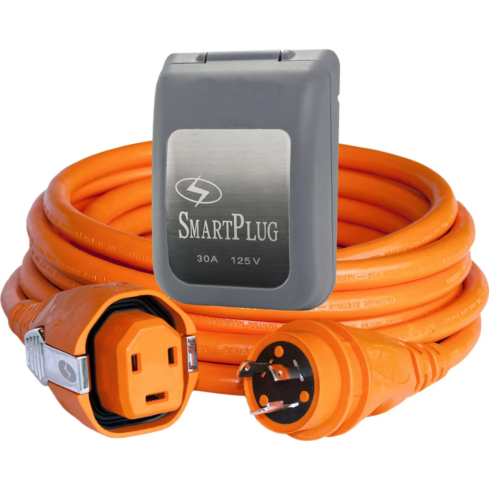 SmartPlug 30 AMP SmartPlug/Twist Type Cordset w/Grey Inlet Cover- 50' – Marine Electrical Replacement Part