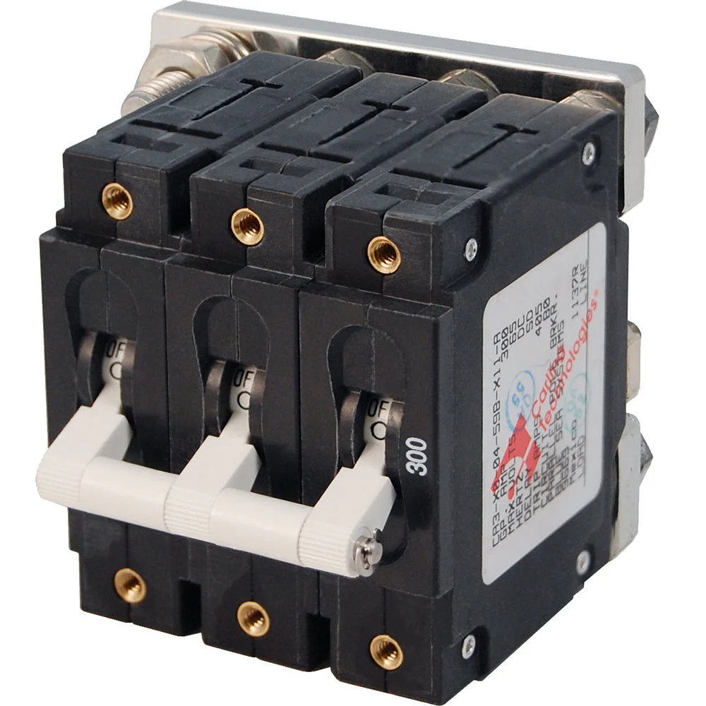 Blue Sea Systems 7271 300A C-Series Triple Pole Toggle DC Circuit Breaker – Marine Electrical Replacement Part