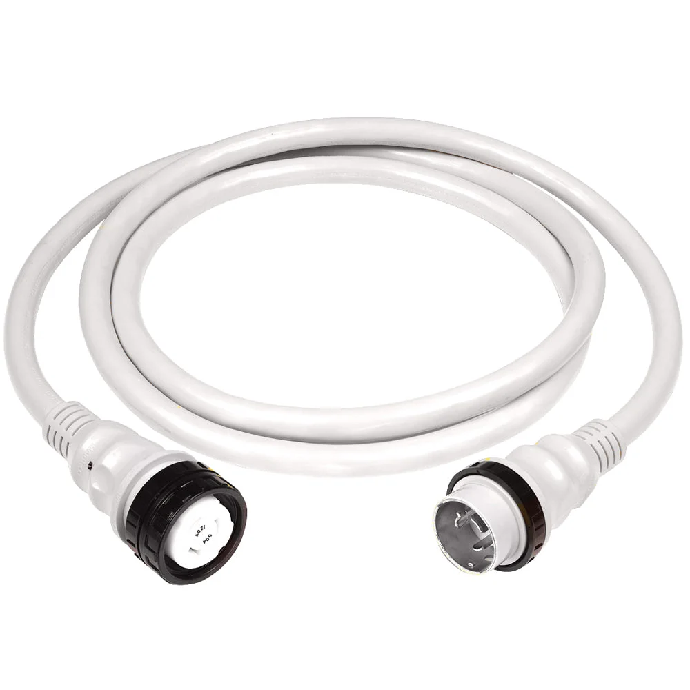 Marinco 50Amp 125/250V Shore Power Cable - 25' - White – Marine Electrical Replacement Part