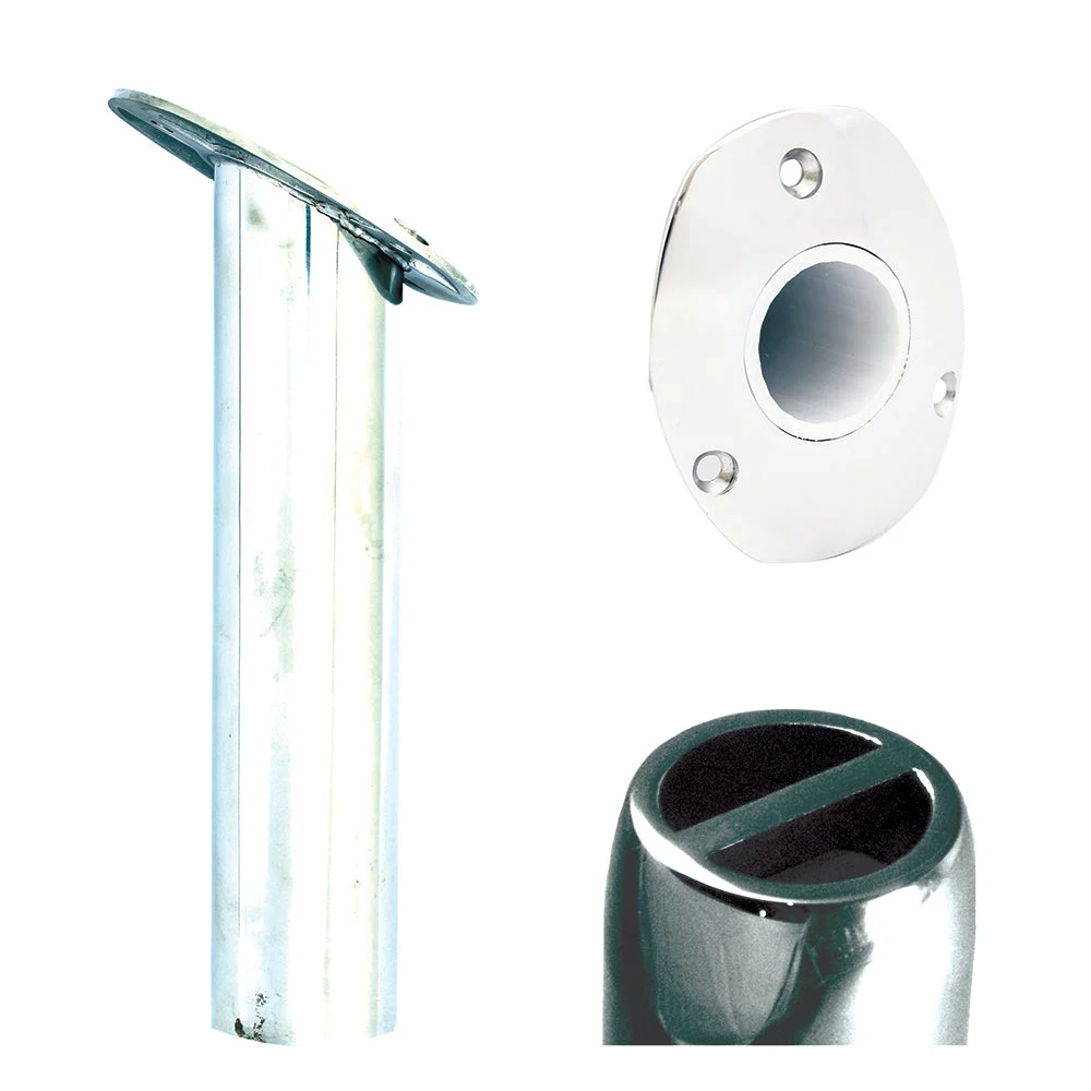 Tigress Oval Head SS Gunnel Mount Rod Holder - 30° - 9" – Marine Boat Replacement Part