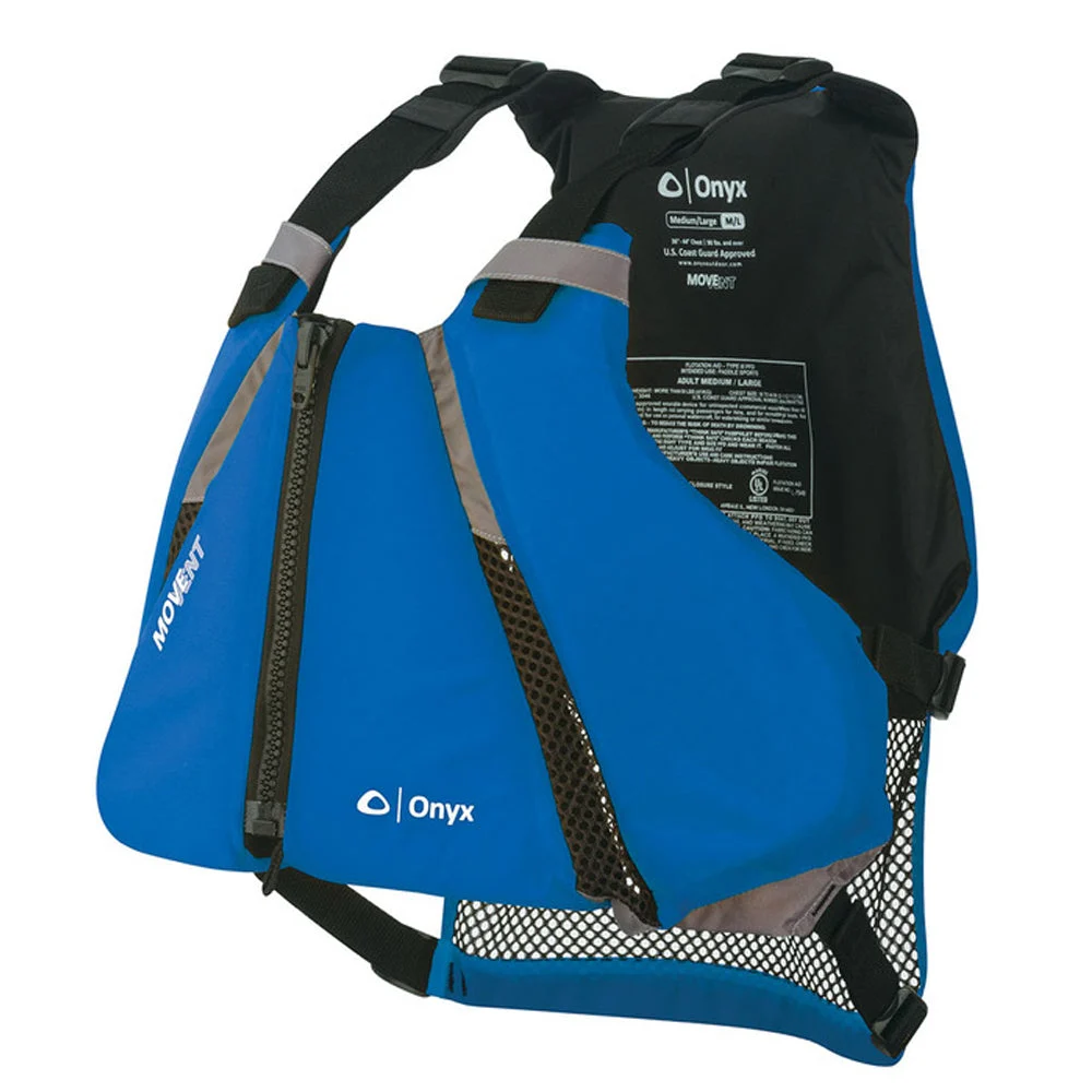 Onyx Outdoor Onyx MoveVent Curve Paddle Sports Life Vest - M/L - Blue – Marine Boat Replacement Part