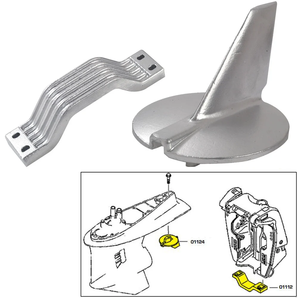 Tecnoseal 200-250hp Anode Kit w/Hardware - Yamaha 200-250HP - Aluminum – Marine Boat Replacement Part