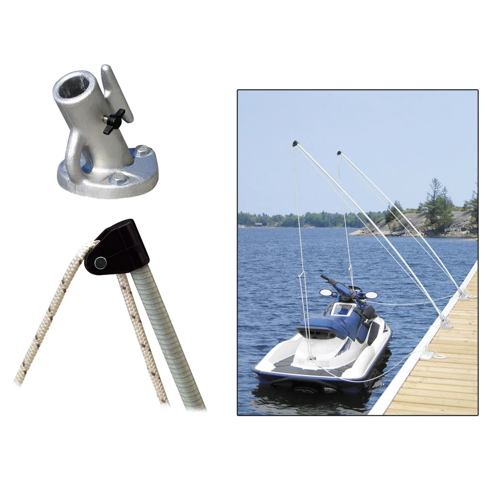 Dock Edge Economy Mooring Whips 2PC 12ft 4000 LBS up to 23 ft – Marine Boat Replacement Part