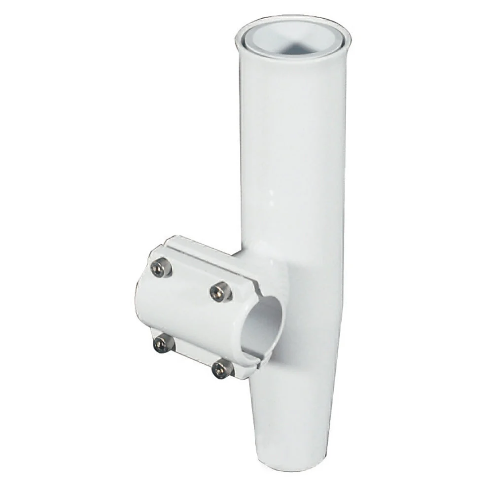 Lee's Tackle Lee's Clamp-On Rod Holder - White Aluminum - Horizontal Mount - Fits 1.315" O.D. Pipe – Marine Boat Replacement Part