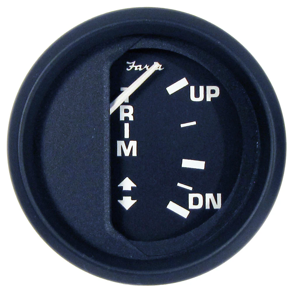 Faria Beede Instruments Sterndrive Faria Euro Black 2" Trim Gauge f/ Mercury / Mariner / Mercruiser / Volvo DP / Yamaha '01 and Ne