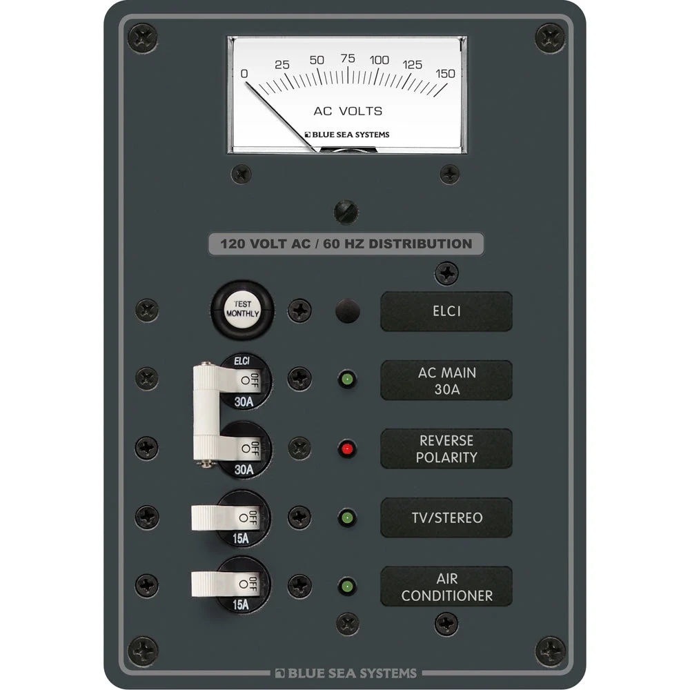 Blue Sea Systems 8102 ELCI GFCI Panel AC 2 Position – Marine Electrical Replacement Part