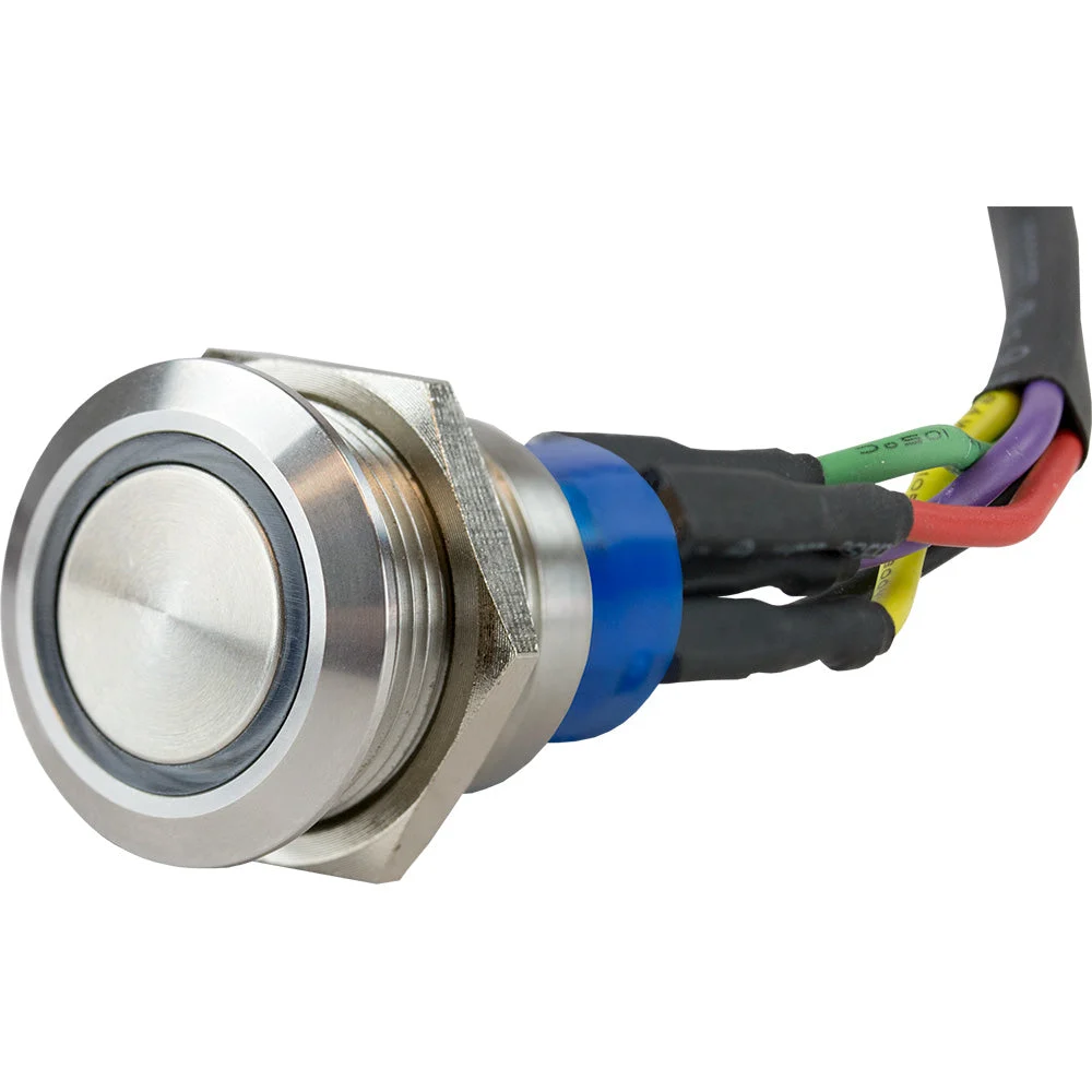 Sea-Dog LED Push Button On/Off Switch - Formed 304 Stainless Steel – Marine Electrical Replacement Part