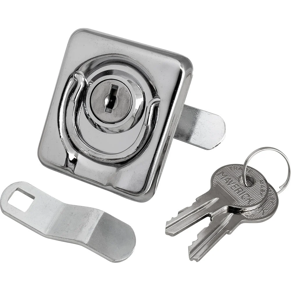 Sea-Dog Surface Mount Locking Ring Pull - Stamped 304 Stainless Steel/Die Cast Zinc Lock – Marine Boat Replacement Part