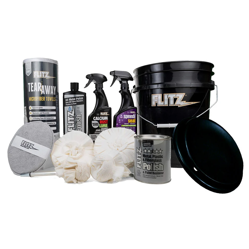 Flitz 5-Gallon Black Bucket Detailers Kit – Marine Boat Replacement Part