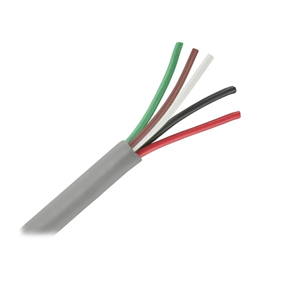 Pacer Unshielded 5 Conductor Cable - 25' - 18/5 AWG - Green, Brown, White, Black, & Red – Marine Electrical Replacement Part