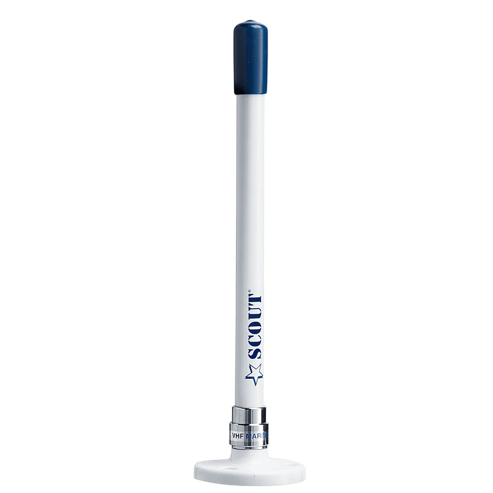 Scout 9" Stubby White VHF Antenna w/Quick Mount Includes 5M RG-58, Mount & Integrated Connector KS-10 – Marine Boat Replacement Part