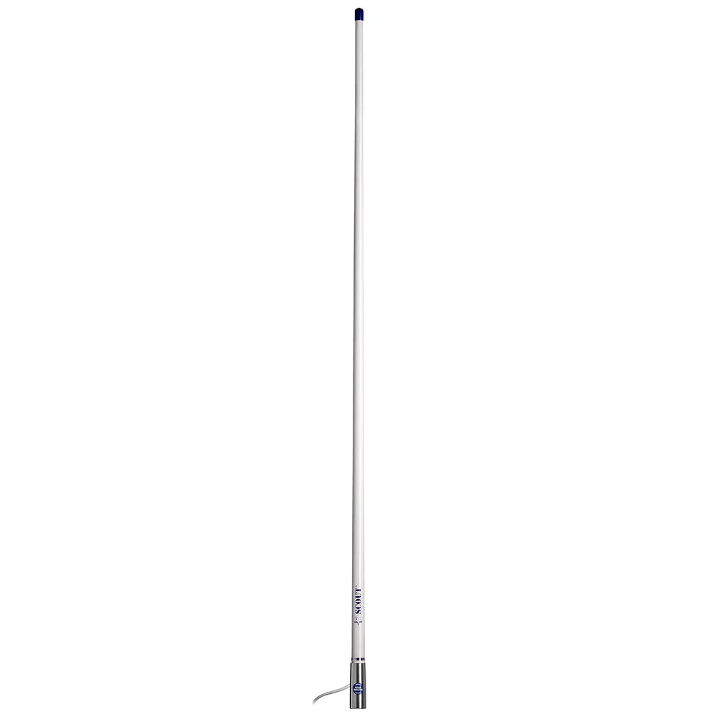 Scout Titan Series 4' White VHF Antenna 3dB Stainless Steel Ferule w/5M RG-58 Includes PL-259 – Marine Electrical Replacement Part