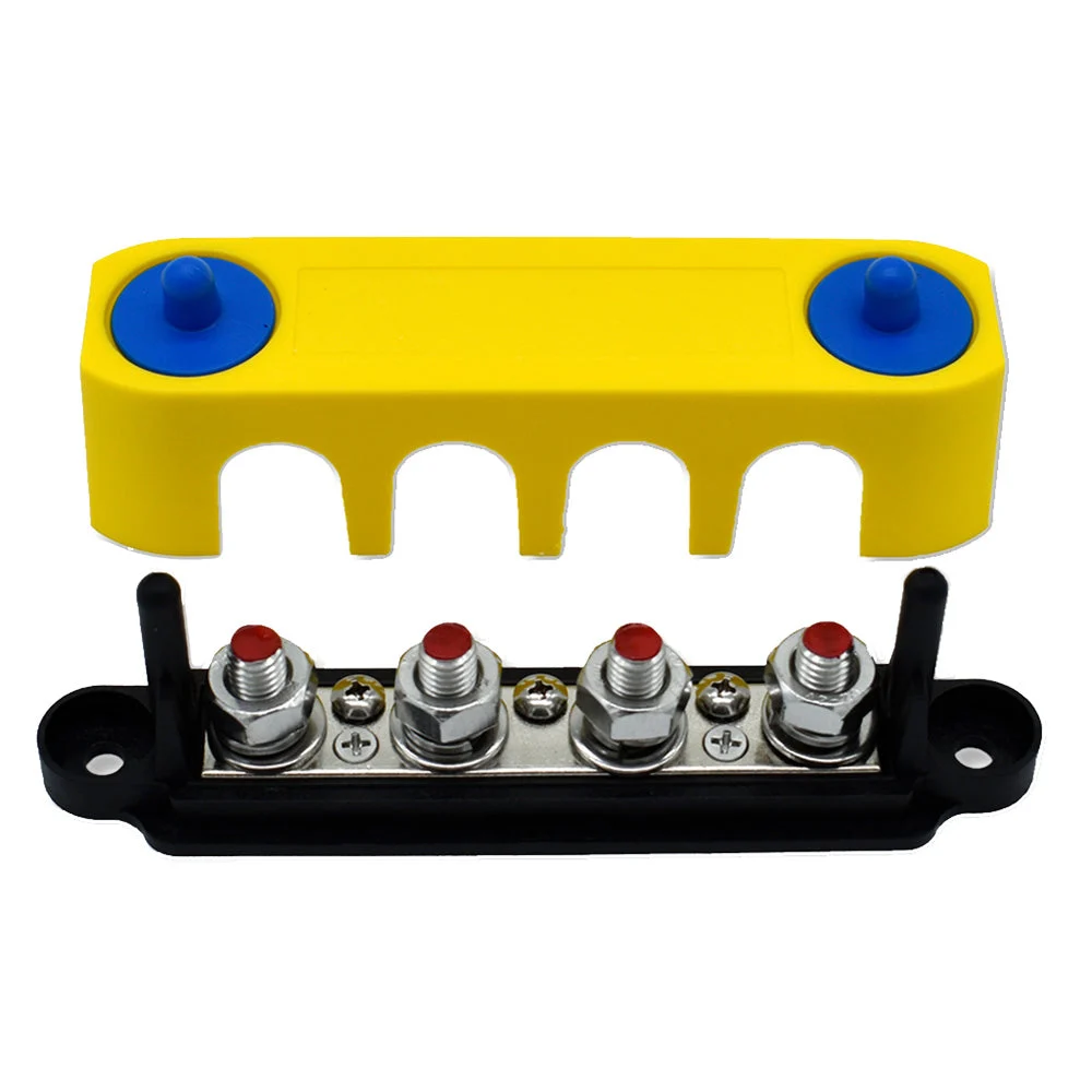 Bluewater Common Stud 4 Gang Positive Terminal Busbar w/Cover – Marine Electrical Replacement Part