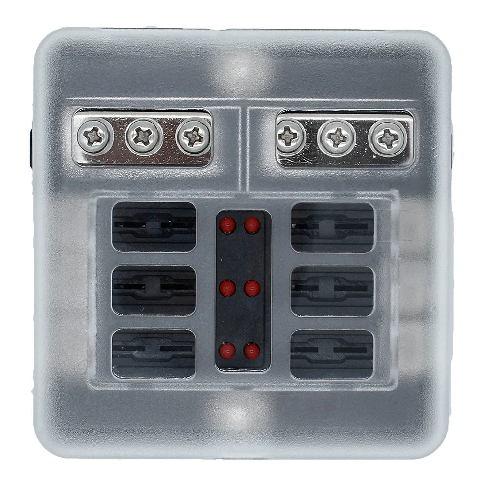 Bluewater 6 Position Fuse Block w/LEDs – Marine Electrical Replacement Part