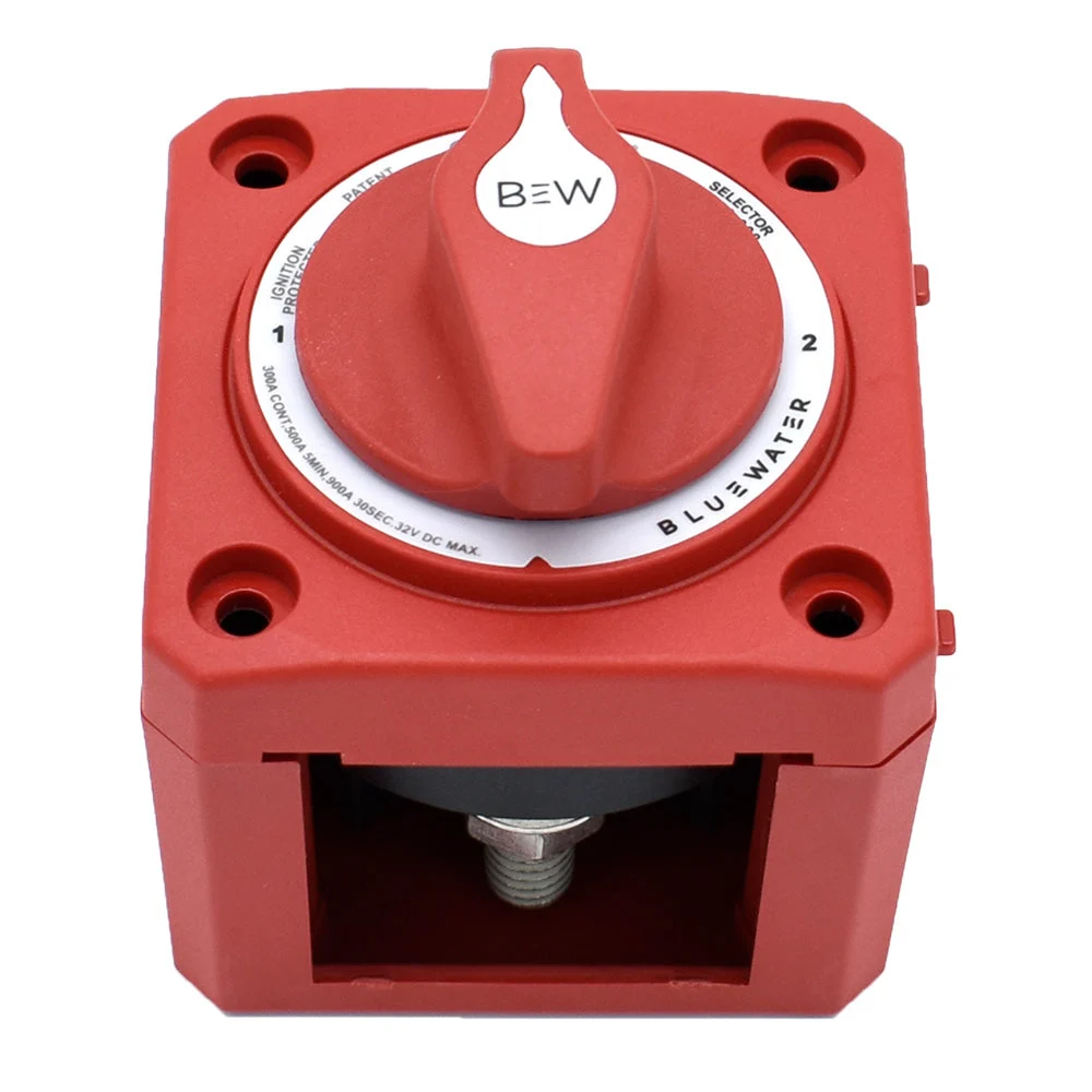 Bluewater OFF/1/2 Battery Switch - Surface Mount - Red – Marine Boat Replacement Part