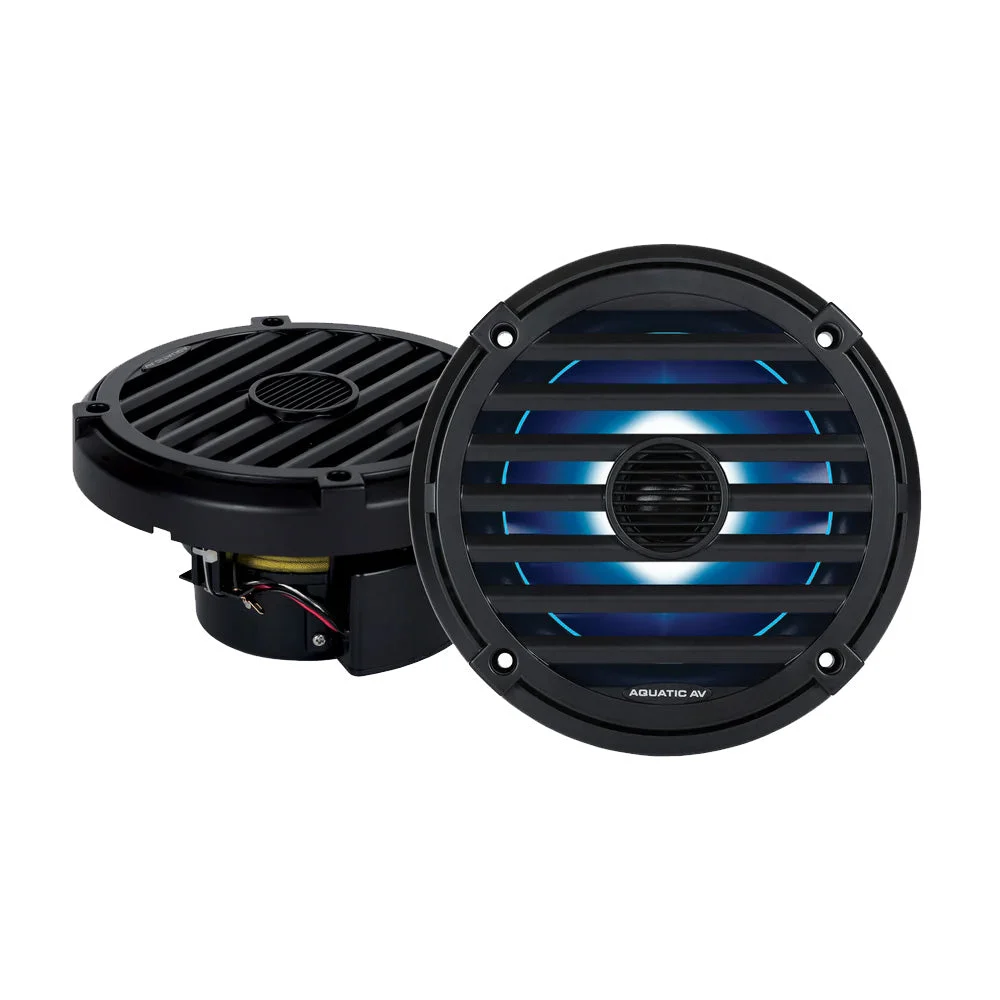 Aquatic AV ELITE 6.5" RGB Speakers - Black - Pair – Boat Pump & Plumbing Part