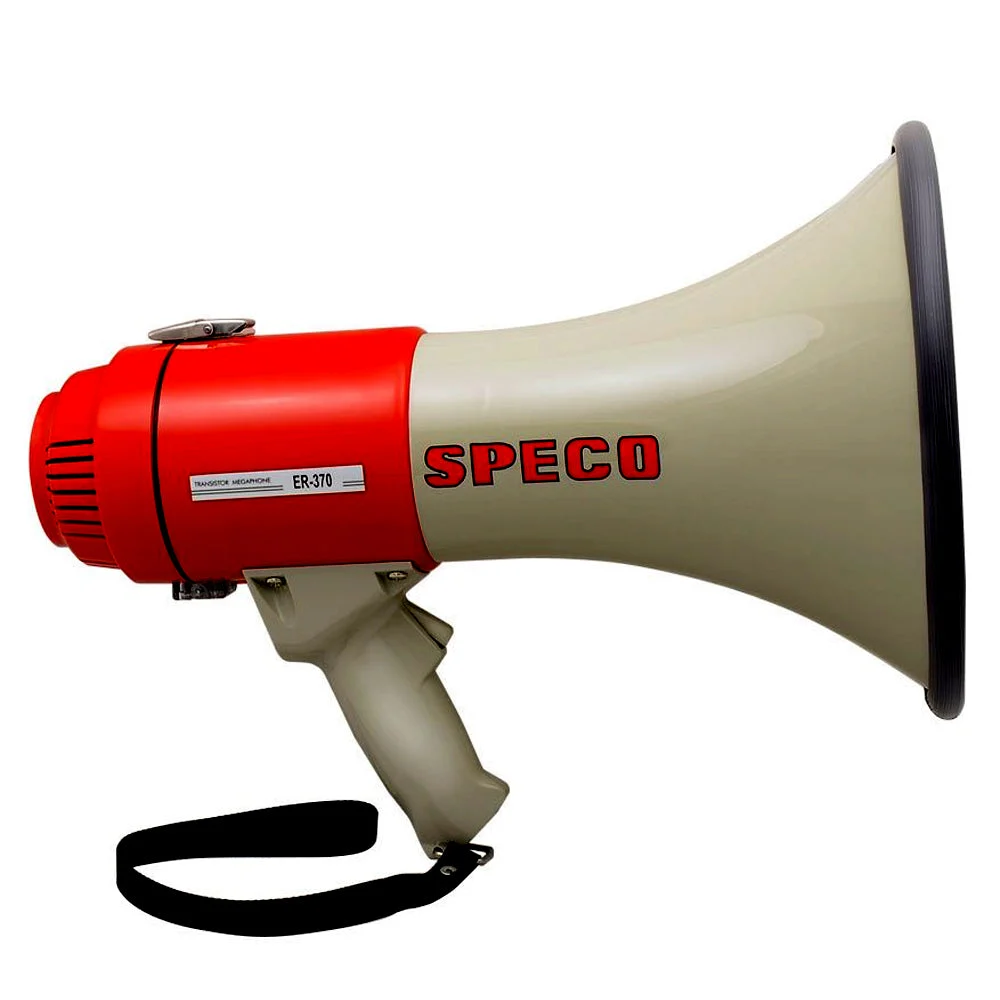 Speco Tech Speco ER370 Deluxe Megaphone w/Siren - Red/Grey - 16W – Marine Electrical Replacement Part