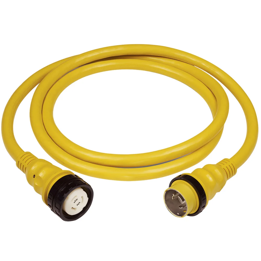 Marinco 50Amp 125/250V Shore Power Cable - 50' - Yellow – Marine Electrical Replacement Part