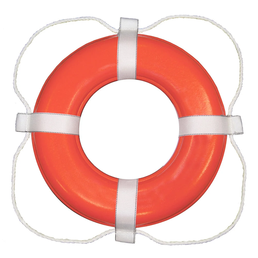 Taylor Made Foam Ring Buoy - 24" - Orange w/White Grab Line – Marine Boat Replacement Part