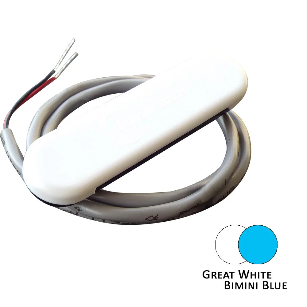 Shadow-Caster LED Lighting Shadow-Caster Dual Color Courtesy Light w/2' Lead Wire - White Abs Cover - Great White/Bimini B – Marine Electrical Replace