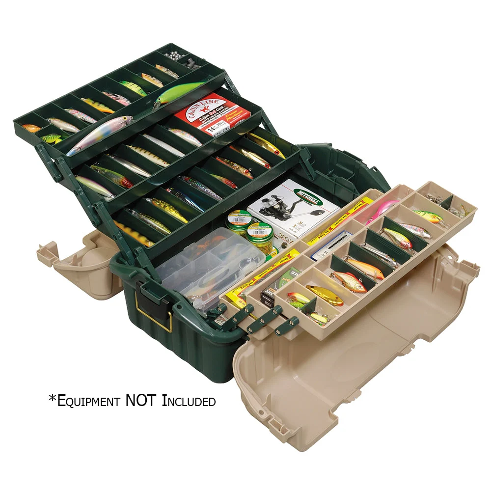 Plano Hip Roof Tackle Box w/6-Trays - Green/Sandstone – Marine Boat Replacement Part