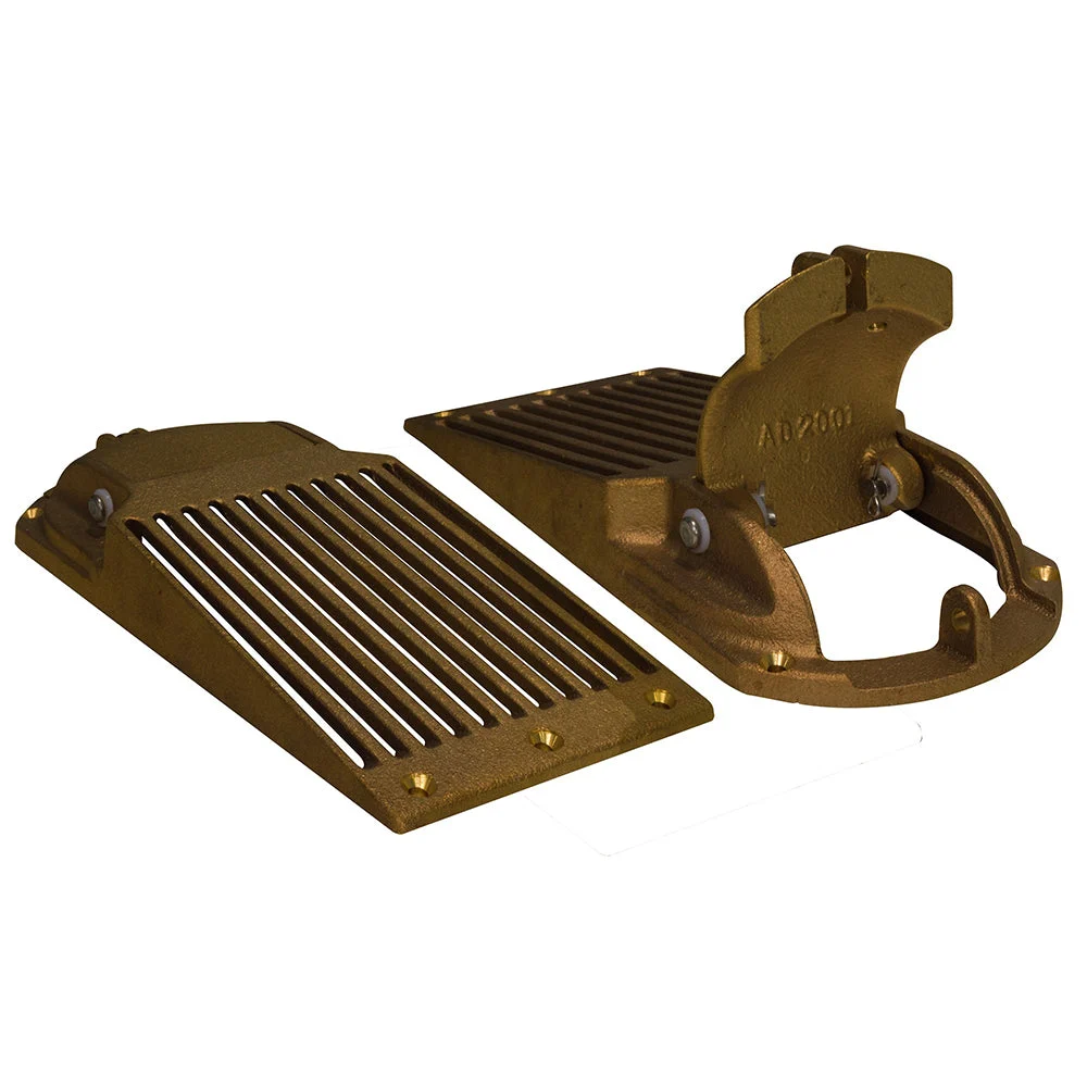 Groco Bronze Slotted Hull Scoop Strainer w/Access Door f/Up to 1-1/4" Thru Hull – Boat Pump & Plumbing Part