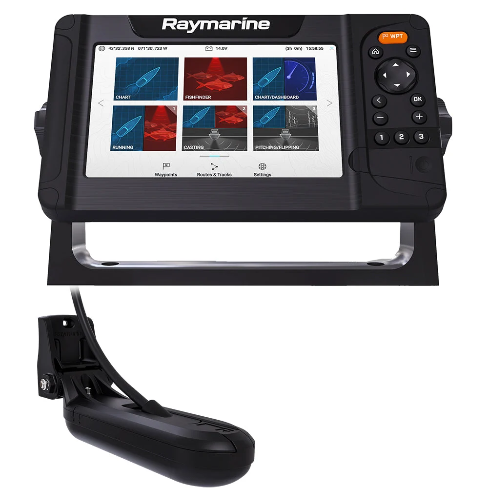 Raymarine Element 7 HV Combo w/HV-100 Transom Mount Transducer & Lighthouse North America Chart – Marine Boat Replacement Part