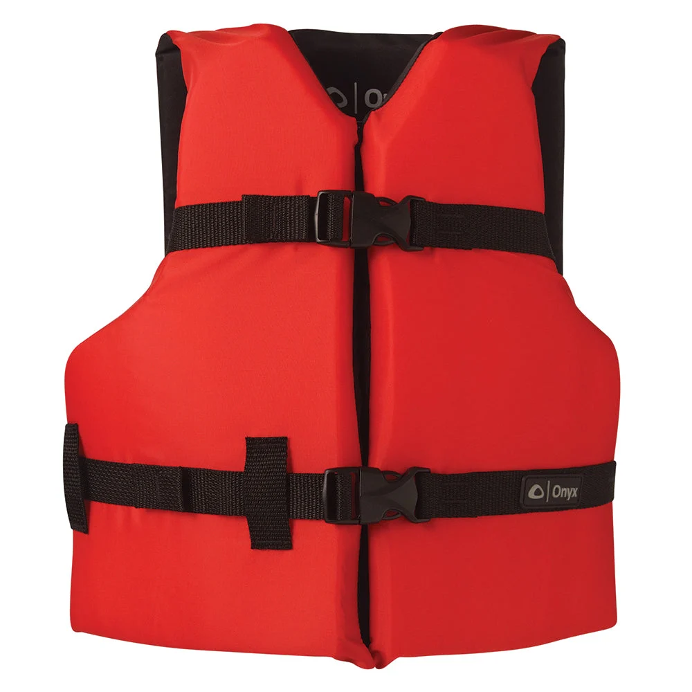Onyx Outdoor Onyx Nylon General Purpose Life Jacket - Youth 50-90lbs - Red – Marine Boat Replacement Part