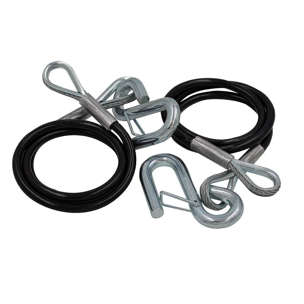 C.E. Smith Safety Cables - 5000lb Capacity - PVC Coated - Pair – Marine Electrical Replacement Part