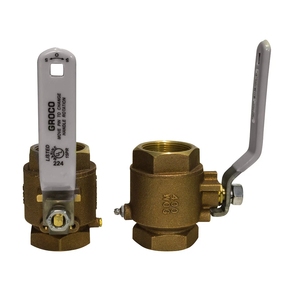 Groco 3/4" NPT Bronze In-Line Ball Valve – Marine Boat Replacement Part