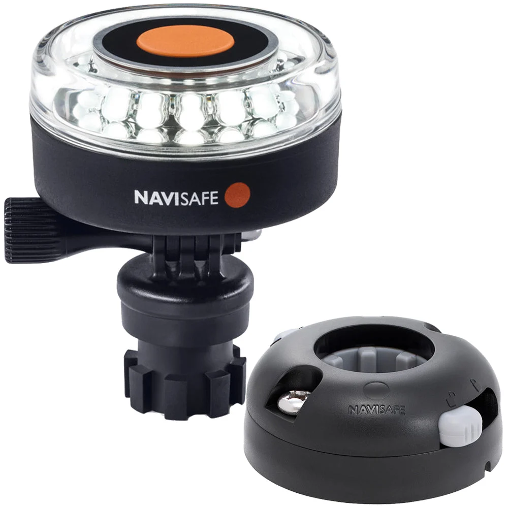 Navisafe Navilight 360° 2NM White w/Navimount Base & Horizontal Mount - Black – Marine Boat Replacement Part