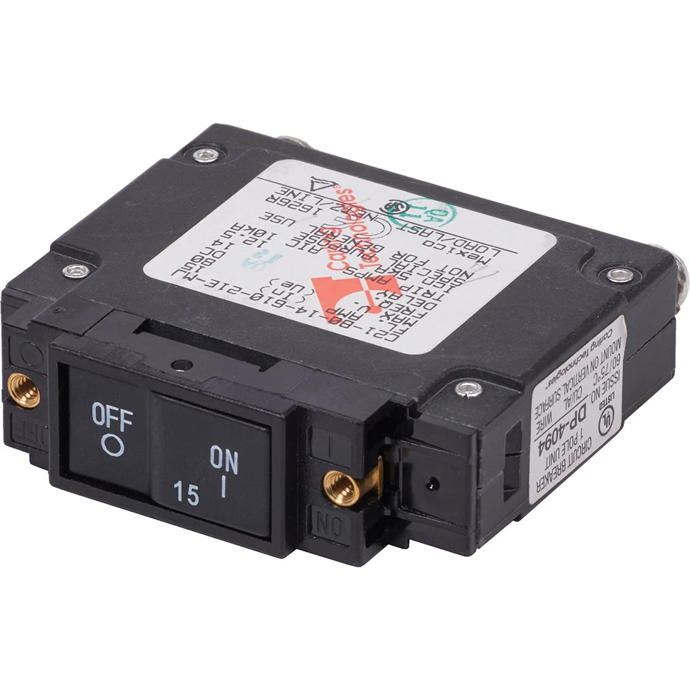 Blue Sea Systems 7442 UL-489 Circuit Breaker - 15A Flat Rocker – Marine Boat Replacement Part