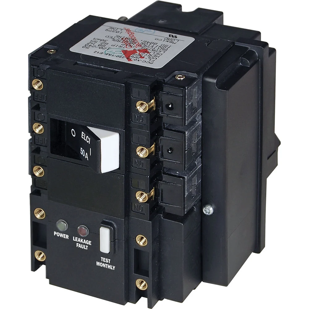 Blue Sea Systems C-Series ELCI Main Circuit Breaker - 120/240V AC 50A – Marine Boat Replacement Part