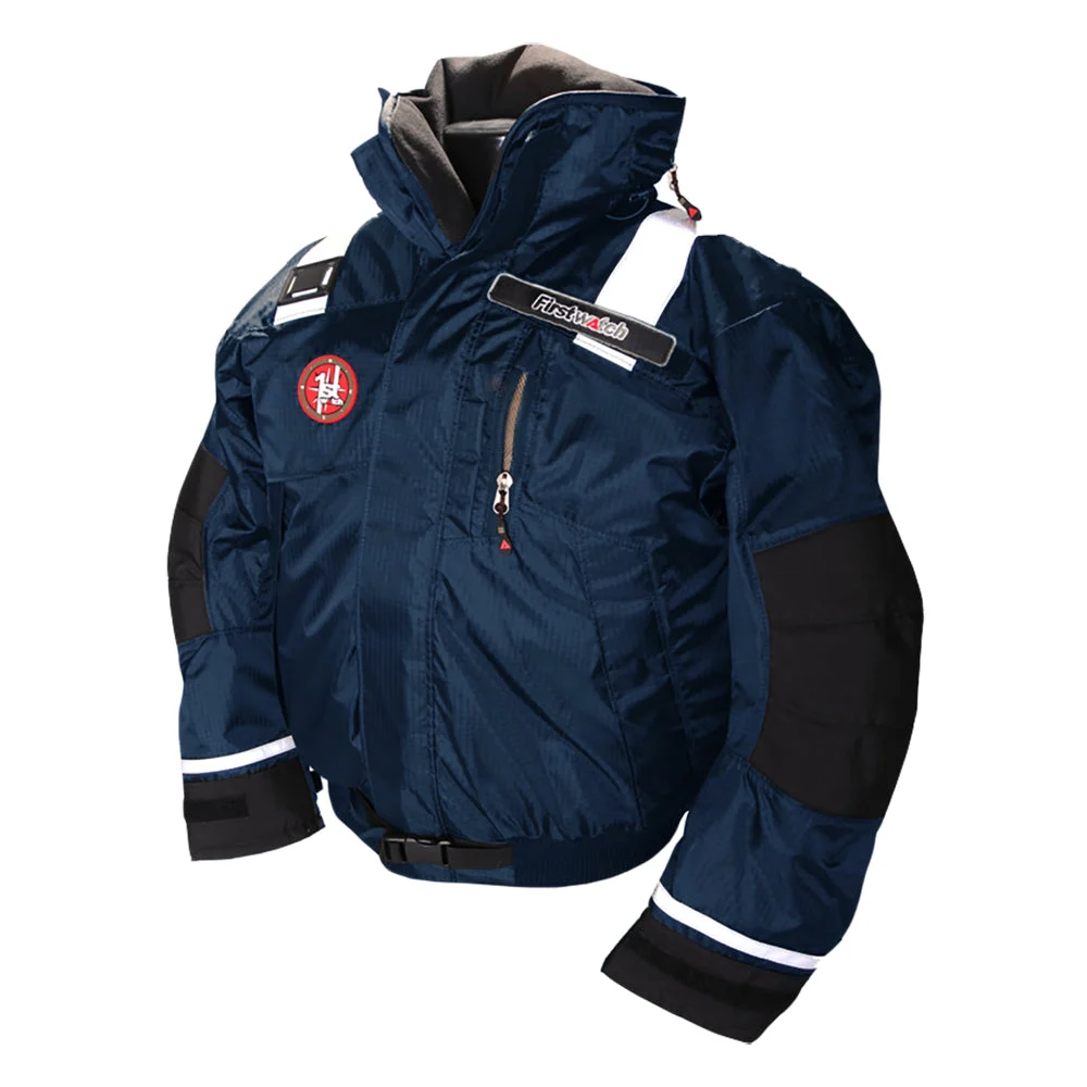 First Watch AB-1100 Flotation Bomber Jacket - Navy Blue - Small – Marine Boat Replacement Part