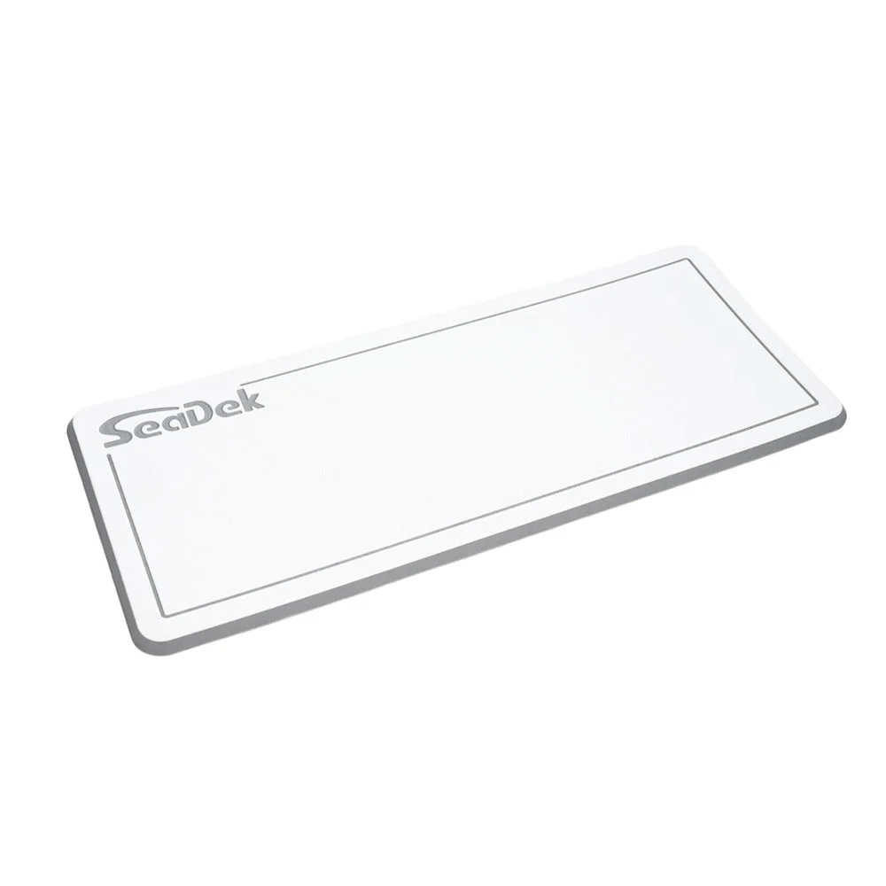 SeaDek Small Helm Pad - White/Storm Grey w/SeaDek Logo – Marine Boat Replacement Part