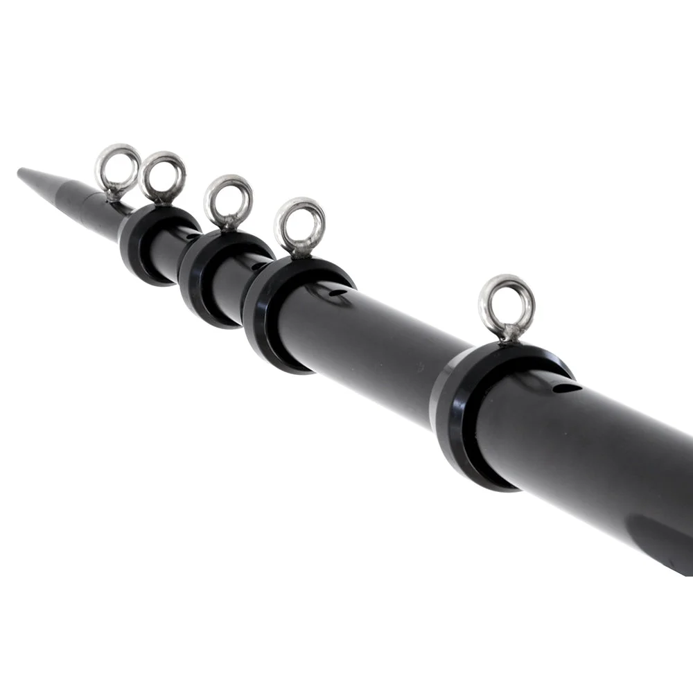 Tigress XD Telescoping Aluminum Outrigger Poles - 18' - 1-1/2" OD - Black – Marine Boat Replacement Part