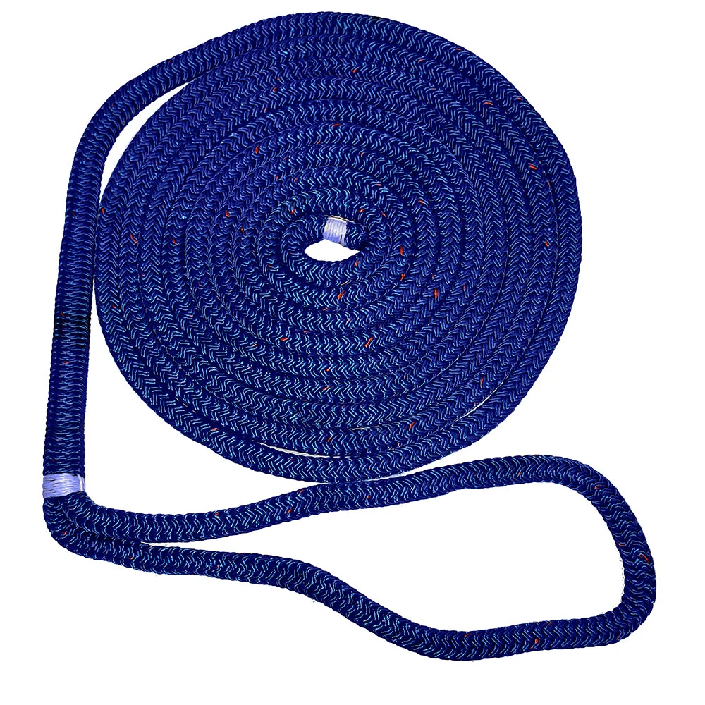 New England Ropes 3/4" Double Braid Dock Line - Blue w/Tracer - 25' – Marine Boat Replacement Part