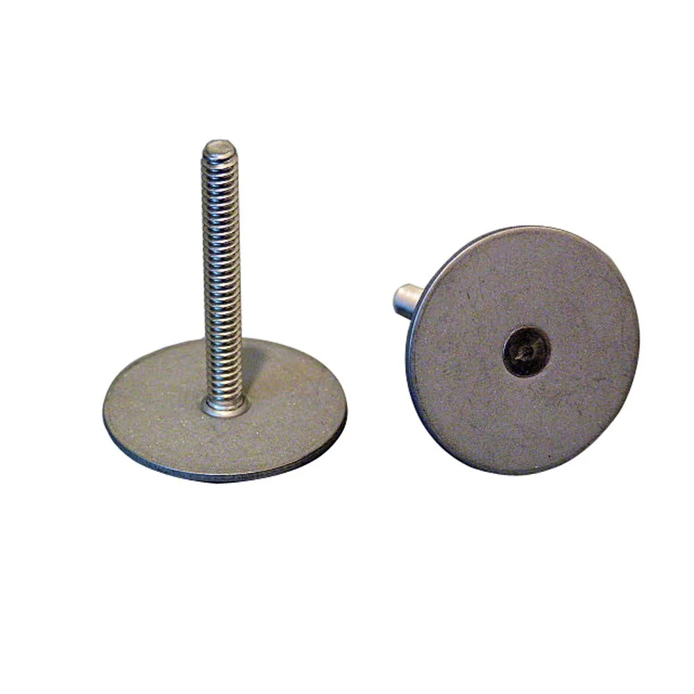 Weld Mount Stainless Steel Stud 1.25" Base 10 x 24 Threads 1.00" Tall - 15 Quantity – Marine Boat Replacement Part
