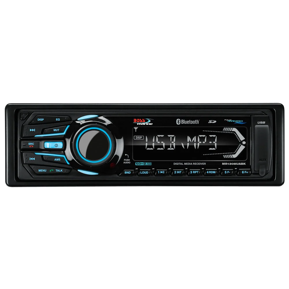 Boss Audio MR1308UABK Bluetooth® - Fully Marinized MP3-Compatible Digital Media Receiver w/USB & SD Memory – Marine Electrical Replacement Part