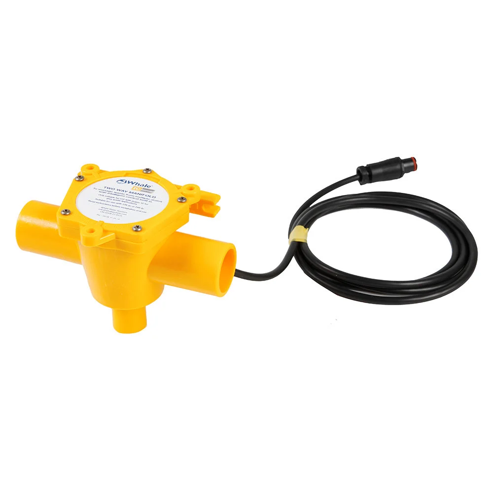 Whale Marine Whale 2-Way Waste Manifold 12' Cable 1-1/2" Ports